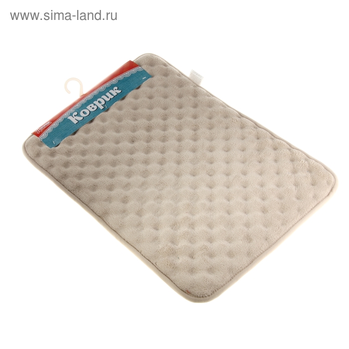 Коврик 3D, 40х60 см, цвет бежевый - Фото 1