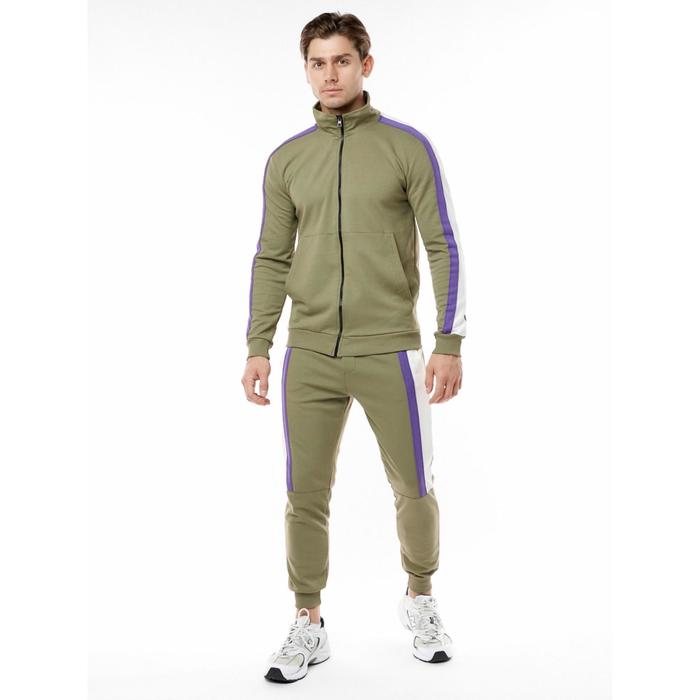 Спортивный костюм мужской, размер 46, цвет хаки - Фото 1