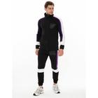 Спортивный костюм мужской, размер 44, цвет чёрный - Фото 1