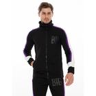 Спортивный костюм мужской, размер 44, цвет чёрный - Фото 5