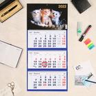 Календарь квартальный трио "Коты, 2022 - 1" 31 х 69 см - Фото 1