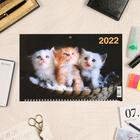 Календарь квартальный трио "Коты, 2022 - 1" 31 х 69 см - Фото 2