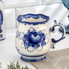 Кружка фарфор гжель «Утро Хозяин», 0.3 л, 11×12 см - Фото 2