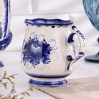 Кружка гжель «Утро хозяйка», бело-синий,керамика, - Фото 4