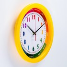 Часы настенные, d-28 см, детские, обучающие "Радуга", бесшумные - фото 7697503