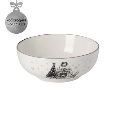 Салатник Доляна «Хюгге», 580 мл, d=15 см, цвет белый