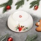 Салатник Доляна «Красный кардинал», 580 мл, d=15 см, цвет белый - Фото 4