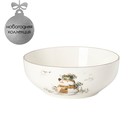 Салатник Доляна «Рождественский снеговик», 580 мл, d=15 см, цвет белый - Фото 1