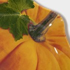 Блюдо стеклянное сервировочное Доляна «Тыква», 19,5×16,5×1,7 см, цвет оранжевый - Фото 4