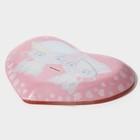 Блюдо сервировочное Доляна «Сердце. Котики», 25×21×2.3 см, стекло, красное - Фото 5