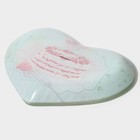 Блюдо сервировочное Доляна «Сердце. Сладости», 25.5×21.8×2.6 см, стекло, зелёное - Фото 5