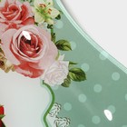 Блюдо сервировочное Доляна «Сердце. Сладости», 25.5×21.8×2.6 см, стекло, зелёное - Фото 4