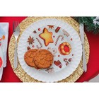 Блюдо новогоднее сервировочное Доляна «Сладости», d=19 см, стекло - Фото 4