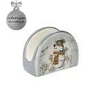 Салфетница Доляна «Рождественский снеговик», 9,5×4,5×7 см - Фото 1