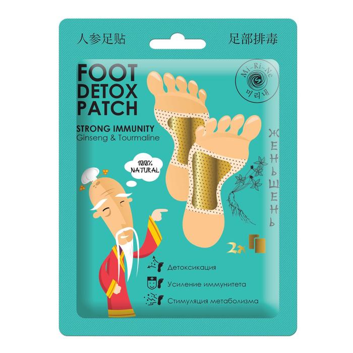 Детокс-патчи для ног Mi-Ri-Ne с женьшенем, 16 г - Фото 1