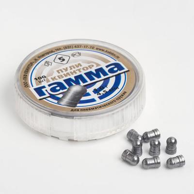 Пули для пневматики «Гамма», круглоголовые, кал. 4.5 мм, 1 г, 100 шт.