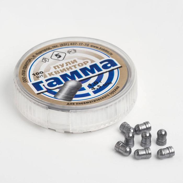 Пули для пневматики «Гамма», круглоголовые, кал. 4.5 мм, 1 г, 100 шт. - Фото 1