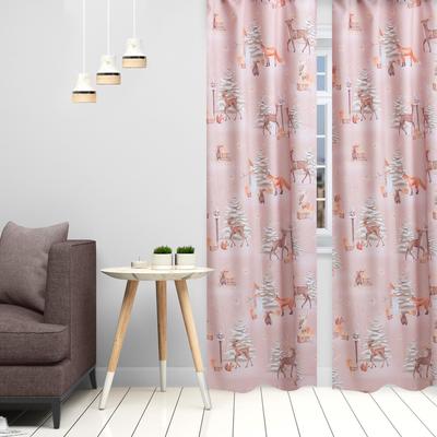 Комплект штор Этель «Лесные жители» 145*260 см-2 шт, 100% п/э, 140 г/м2