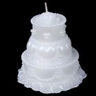 Свеча восковая "Свадебный торт", цвет белый - Фото 1