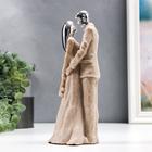 Фигура полистоун «Пара влюблённых», песочный с серебром, 23×9×7 см 5495009