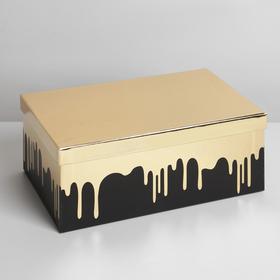 Коробка прямоугольная «Золото», 26 х 17 х 10 см