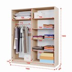 Шкаф прямой четырёхстворчатый «Леси», 1600×466×1900 мм, цвет кантер/сонома - Фото 3