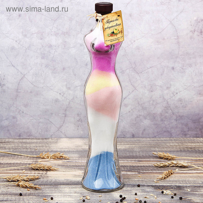Бутылка декоративная для кухни «Дама» h=33 см - Фото 1
