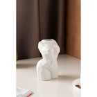 Ваза керамическая "Тело женщины", настольная, геометрия, белая матовая, 19 см - фото 37548900