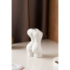 Ваза керамическая "Тело женщины", настольная, геометрия, белая матовая, 19 см - фото 37548901