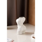 Ваза керамическая "Тело женщины", настольная, геометрия, белая матовая, 19 см - фото 37548902