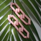 Серьги пластик «Цепь» фьюче, цвет светло-розовый - Фото 1