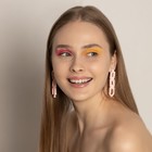 Серьги пластик «Цепь» фьюче, цвет светло-розовый - Фото 3