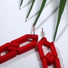 Серьги пластик «Цепь» фьюче, цвет красный - Фото 2