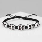 Браслет «Череп» мультяшный, цвет чёрно-белый, d=6 см - Фото 4