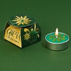 Свеча чайная новогодняя «Изумрудная сказка», без аромата, d = 4 см - Фото 2