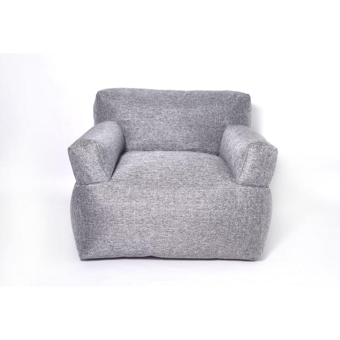Кресло бескаркасное «Уют», размер 80x90 см, цвет серый , рогожка
