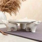 Подставка для торта "Мишки", 4 предмета, прованс, белая - Фото 1