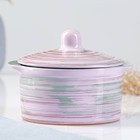 Кастрюля Борисовская керамика «Лаванда», 500 мл, 11×11 см, сиреневая - Фото 1