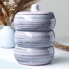 Набор для холодца Борисовская керамика «Лаванда», 900 мл, 16.5×23 см, сиреневый - Фото 1