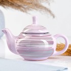 Заварочный чайник Борисовская керамика «Лаванда», 400 мл, 12×10.5 см, розовый - Фото 1