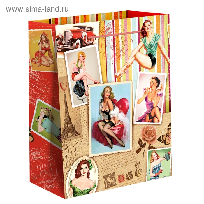 Пакет ламинированный вертикальный «Девушки», 31 × 40 см - Фото 1
