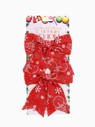 Ёлочные игрушки 2 шт. «Зимнее волшебство. Бант классика Снеговик» пластик, 15×13 см, красный 6949439