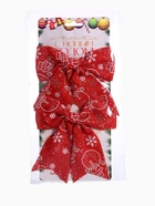 Ёлочные игрушки 2 шт. «Зимнее волшебство. Бант классика Снеговик» пластик, 15×13 см, красный 6949439