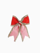 Ёлочные игрушки 2 шт. «Зимнее волшебство. Бант классический» пластик, 14×14 см, красный 6949440