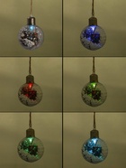 Ёлочный шар «Пора чудес. Веточки», светящийся, пластиковый, d=8 см, прозрачный 6949453