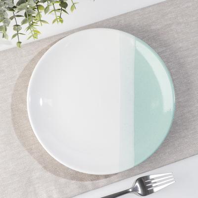 Тарелка «Полоски», d=21 см, цвет мятный