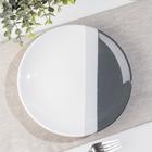 Тарелка «Полоски», d=21 см, цвет серый 7091301 Тарелка «Полоски», d=21 см, цвет серый 7091301