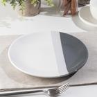 Тарелка «Полоски», d=21 см, цвет серый 7091301 Тарелка «Полоски», d=21 см, цвет серый 7091301