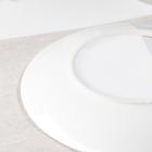 Тарелка «Полоски», d=21 см, цвет серый 7091301 Тарелка «Полоски», d=21 см, цвет серый 7091301