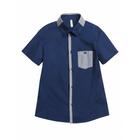 Рубашка с коротким рукавом для мальчика Pelican, рост 164 см, цвет синий - Фото 3